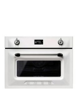 Smeg Sf4920Vcb 45Cm Built-In Compact Steam Combination Oven - White